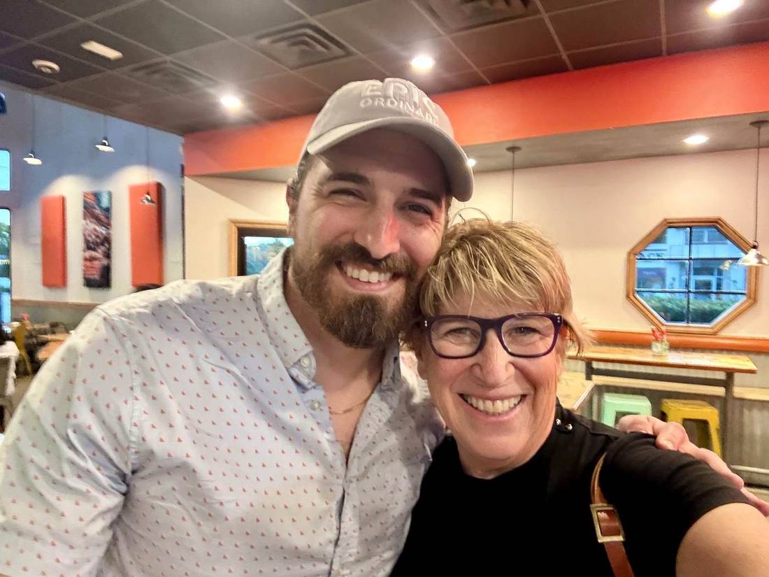 With Karen Tilstra, both of us grinning